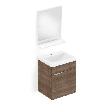 Imagem de Gabinete para Banheiro com Cuba e Espelho Like Celite Wengue