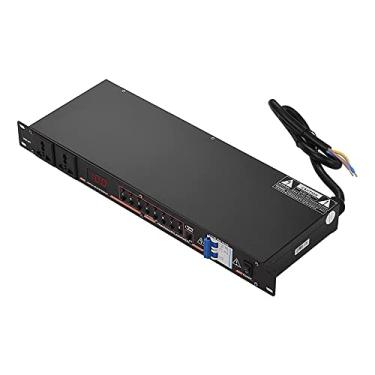 Imagem de Chusui DB2-02 10 saídas para montagem em rack Controlador de sequência de energia Condicionador Protetor contra surtos Regulador de fonte de alimentação com display LED Interface USB para equipamentos
