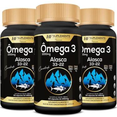 Imagem de Kit 3X Omega 3 Do Alasca Premium 33/22 1450Mg 60Caps - Hf Suplements