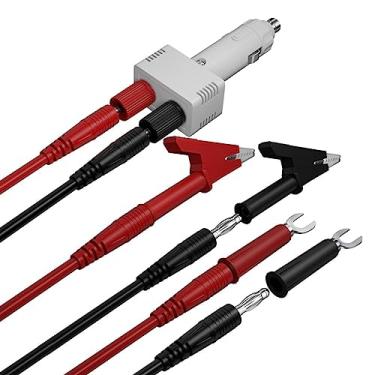 Imagem de Kit De Plugue De Isqueiro De Carro Universal EVTSCan 12V 10a, Para Alimentar Luzes LED, Luzes De Teto, Com 2 Cabos De Teste De Plugue Banana De 4 Mm, 2 Clipes Jacaré, 2 Conectores Em Forma De U