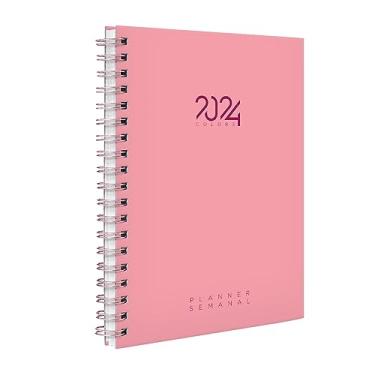 Imagem de Agenda Planner Semanal 2024 Cores Spot Colors Rosa Pink