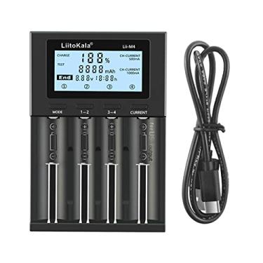 Imagem de LII-M4 4 Slots Battery Charger with LCD Display for 18650 26650 14500 AA AAA Lithium NiMH Battery Smart Battery Charger