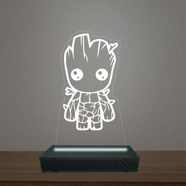 Imagem de Luminária Led 3d Baby Groot Abajur Luxo