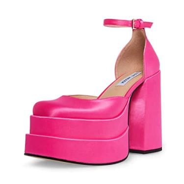 Imagem de Steve Madden Sapato feminino Charlize Pump, Cetim rosa, 39