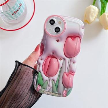 Imagem de Capa de silicone macio com flores de tulipa para Xiaomi para Redmi Note 11 10 Pro 9 11S 10C 10A 9A 9C Poco X3 Pro F4 Wave Edge Capa de telefone, 1, para Mi POCO F4