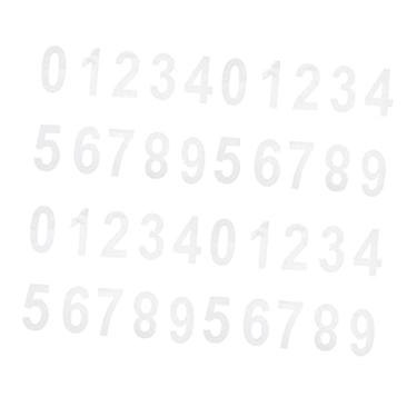 Imagem de Amosfun 4 Conjuntos Número de papel de lixo decalques reflexivos da caixa de correio decalque do número da casa adesivos números reflexivos para caixa de correio números de caixa postal