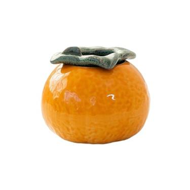Imagem de ＡＷＨＡＯ Vaso de flores em cerâmica, forma de laranja, lata de chá, presentes de aniversário, decoração de casa, vaso de bonsai, planta interna para pátio, pequeno