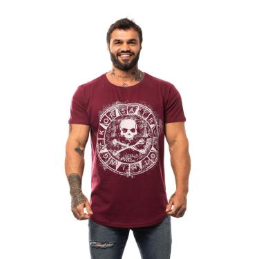 Imagem de Camiseta Longline Premium Masculina MXD Conceito Skull And Bone Clothing-Masculino