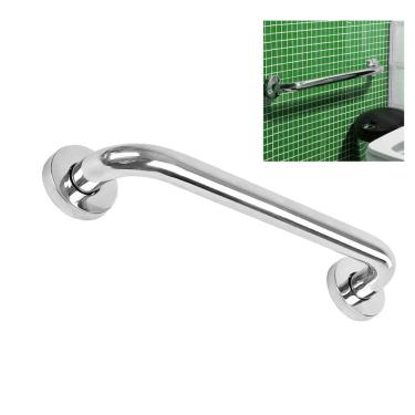 Imagem de Alça de Apoio Inox Barra 30cm Idoso Gestante Banheiro Box Segurança Acessibilidade Suporte Resistente