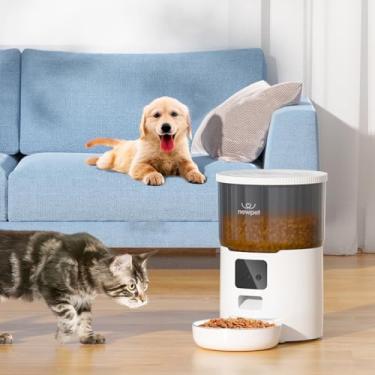 Imagem de Alimentador Automático para Gatos WiFi - 4L Dispensador de Alimentos Secos para Gatos e Cães 10 Refeições por Dia Alimentador Inteligente para Animais de Estimação