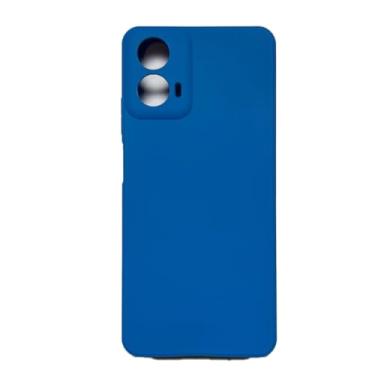 Imagem de Capa de Silicone Flexível Forro Aveludado para Moto G34 5g (azul)