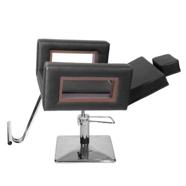 Imagem de Cadeira Poltrona de Cabeleireiro Recl Lisboa Preto Facto