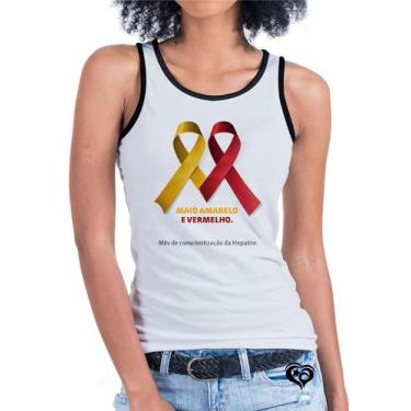 Imagem de Camiseta Regata Maio Vermelho E Maio Amarelo Feminina - Alemark
