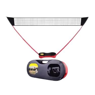 Imagem de Suporte De Rede De Badminton Portátil De 10 Pés, Rede De Badminton Independente, Para Quintal, Academia, Parque De Garagem, Fácil De Instalar (Color : Red, Size : 3x1.55m/10x5.08ft)