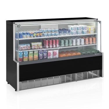 Imagem de Expositora Refrigerada Aurora Gpda175r Preto Vidro Reto 220V Gelopar
