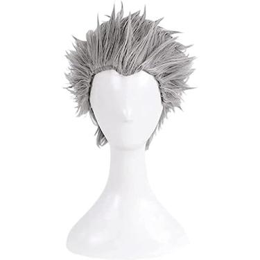 Imagem de Anime Wig Anime Devil May Cry 5 Cosplay Wig Vergil Silver Grey Short Hair Role Play Halloween Party Wigs + Wig Cap