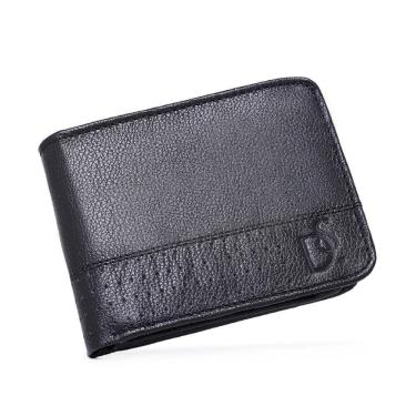 Imagem de Carteira em Couro Masculina Grande Com Porta CNH Fixo Compartimento Para Moedas Cedulas Cartoes