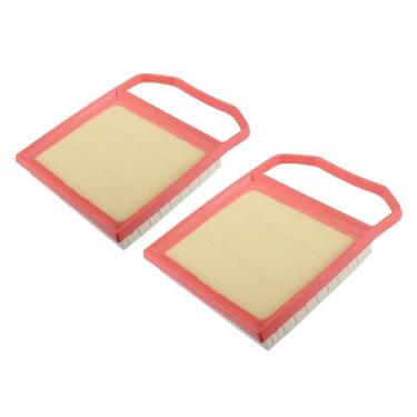 Imagem de A ABSOPRO Filtro de ar de cabine nº 2760940504 22 x 18,5 x 3,3 cm filtro de ar do motor para Mercedes-Benz C400 2015-2015 amarelo poliuretano (conjunto de 2)