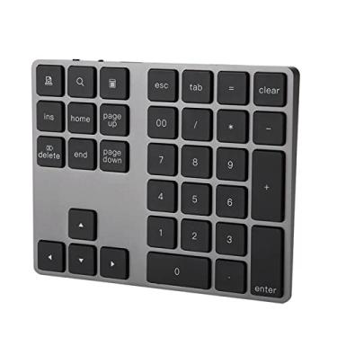 Imagem de Mini teclado numérico preto de 34 teclas para Apple PC