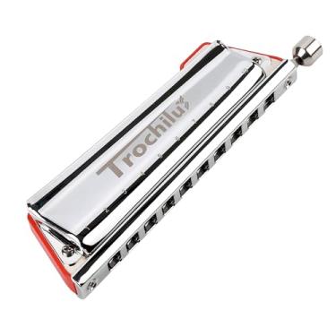 Imagem de JDR Trochilus 10 Furos Chave de Gaita Cromática G Paddy Tuning Harpa Boca Órgão Sem Válvula com Capa Protetora para Adultos Iniciantes Crianças Estudantes Profissionais Presente (Paddy/Pop Tuning Key