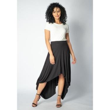 Imagem de Saia Longa Malha Nó Hippie Chic Preta - Único-Feminino