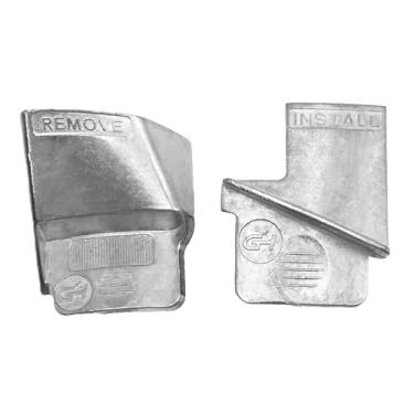 Imagem de EATAKWARD Kit de correias elásticas de 2 peças, removedor de cintos de metal, conjunto de ferramentas de instalação de removedor de correia elástica para cintos de carro, caminhão, carrinho, carrinho