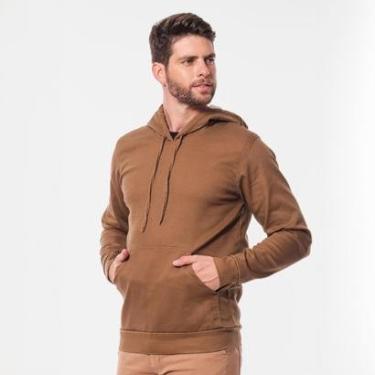 Imagem de Blusa Sarja Masculina Bolso Canguru Capuz Estilo Moletom-Masculino