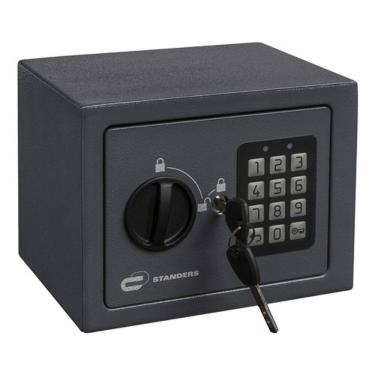 Imagem de Cofre Digital Aço Senha E Chave 15x20x15cm - 4,2 Litros