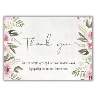 Imagem de 20 Cartas de agradecimento de festivais com reconhecimento de envelopes memorial simpatia cartões de agradecimento