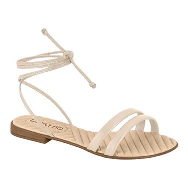 Imagem de Sandália Beira Rio 8350.243 Rasteira Salto Baixo De Amarrar Feminino