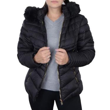 Imagem de Jaqueta Feminina Facinelli By Mooncity Peluciada Preta - 620283-Feminino