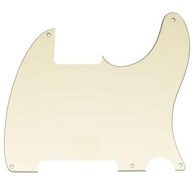 Imagem de Musiclily 5 Furos Escudo Guitarra Pickguard para Fender EUA/Mexicanao Telecaster Esquire,3 Camadas Creme