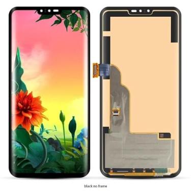 Imagem de bingyening Digitalizador de tela sensível ao toque original AMOLED de 6,4 polegadas para LG V50 ThinQ 5G LCD V500 V500N V500EM para LG V50 LCD (LCD preto)