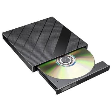 Imagem de Unidade externa de DVD, gravador de CD, gravador de DVD, USB 3.0 Tipo-C unidade USB para laptop CD DVD +/-RW, gravador de CD ROM, gravador de CD/DVD, leitor compatível com desktop Windows Linux OS