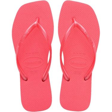 Imagem de Chinelo Dedo Borracha Casual Feminino Bico Quadrado Havaianas Slim Square