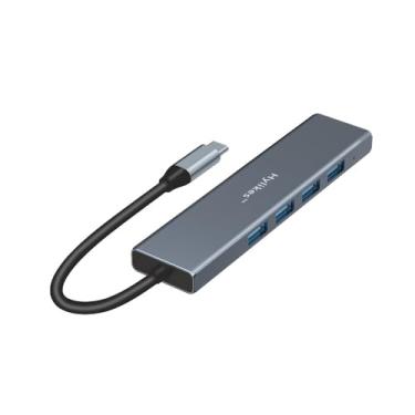 Imagem de Hylikes Hub USB C para USB 3.0 Hub 4 portas USB Hub para laptop, MacBook Pro/Air, iPad Pro, iMac, Dell, Chromebook, teclado, mouse, HDD, iPhone 15/15 Pro, Galaxy S23. Hub para laptop, hub de mesa