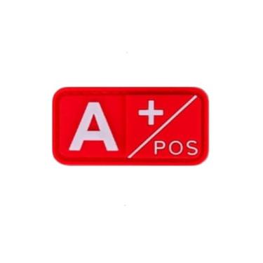 Imagem de Ysmzzmsy 1 Patch de moral PVC tipo sanguíneo – Adesivo de moral divertido, tático, militar, muito adequado para seu equipamento militar tático, mochila, chapéu, colete (5 x 2,5 cm (tipo de sangue A+