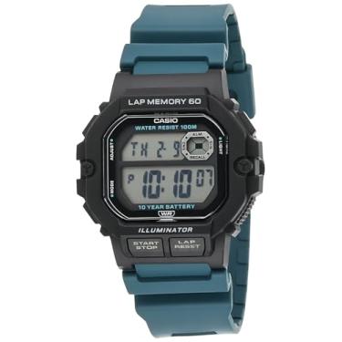 Imagem de Casio Série W800HG | Relógio digital masculino | Verde | Resistência à água de 100 metros | Alarme multifuncional | Cronômetro de 100 SEC | Calendário automático | Temporizador de contagem regressiva