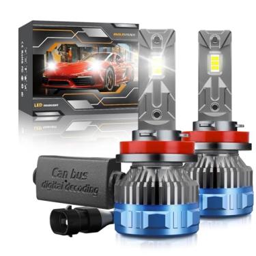 Imagem de Lâmpada de farol LED para carro H11, kit de conversão de farol LED 60W 60000LM 6000K, velocidade de resfriamento de 12000rmp, superbrilhante, à prova d'água, lâmpada de farol alto e baixo, pac type4