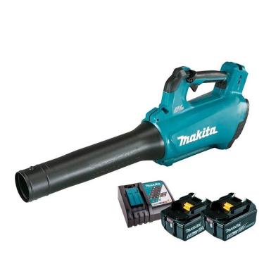 Imagem de Soprador de folhas a bateria 18v makita dub184z + 2 bateria 18v 6a bl1860b + carregador dc18rc bivolt