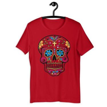 Imagem de Camiseta Blusa Feminina Caveira Mexicana Skull-Feminino