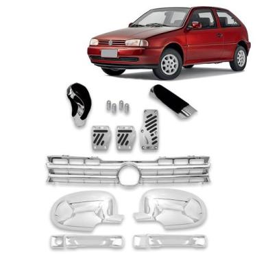 Imagem de Kit Aplique Maçaneta + Aplique Par Retro + Kit Chrome + Aplique Grade 