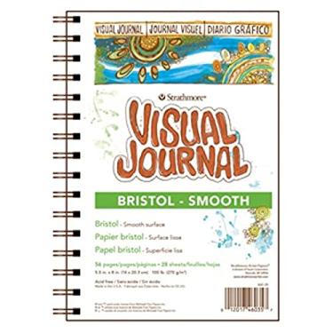 Imagem de Strathmore 300 Series Visual Bristol Journal, 23 x 30 cm, liso, encadernado com arame, 28 folhas, branco