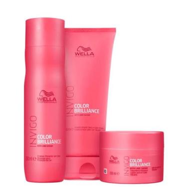 Imagem de Kit Invigo Brilliance Shampoo, Condicionador e Máscara - Wella Profess