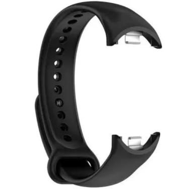 Imagem de Pulseira Silicone Premium Para Smartwatch Compatível Smartwatch Mi Band 10 / Mi Band 9 / Mi Band 8 (PRETA)