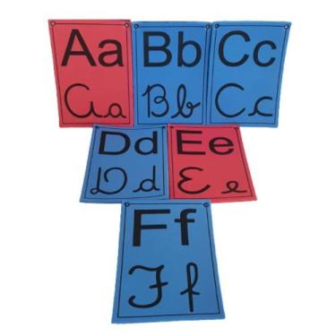 Imagem de Alfabeto De Parede 4 Formas Letras De Forma E Cursiva Em Eva - Criativ