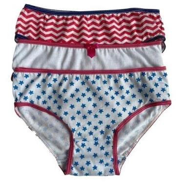 Imagem de Kit 14 calcinha infantil menina básica qualidade 100% Algodão - Folly,