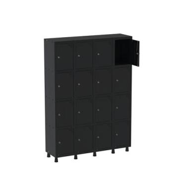Imagem de Armário Guarda Volume Locker Roupeiro 16 Portas Aço GRP 504/16 - Pandi