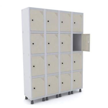 Imagem de Armário Guarda Volume Locker Roupeiro 16 Portas Aço GRP 504/16 - Pandi