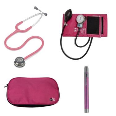 Imagem de Kit Estetoscopio Littmann + esfigmo + case + Laterna - Cores Variadas 